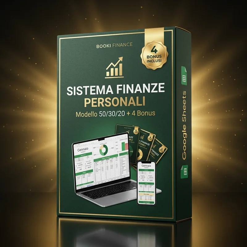 Sistema Finanze Personali: Modello 50/30/20 + 4 bonus su Google Sheets